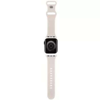 Hello Kitty HKAWMSDGPTE Apple Watch szíj 38/40/41 mm bézs szilikon Graffiti Tags