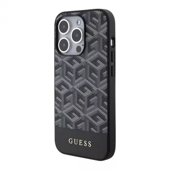 Guess GUHMP15XHGCFSEK iPhone 15 Pro Max 6,7 inch fekete kemény tok GCube Stripes MagSafe