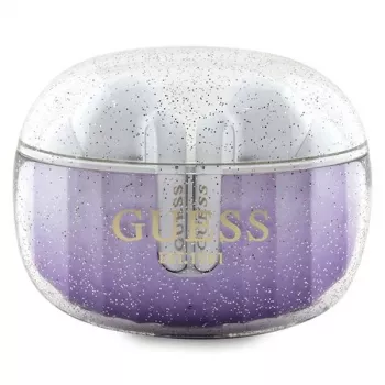 Guess Glitter Gradient True Wireless Bluetooth fülhallgató töltőtokkal (lila)