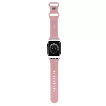 Hello Kitty HKAWLSCHBLP szilikon szíj Apple Watch 42/44/45/49mm-hez, rózsaszín