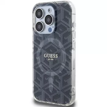 Guess GUHMP15XHGCUSTGK iPhone 15 Pro Max 6.7 Hardcase IML GCube MagSafe Black