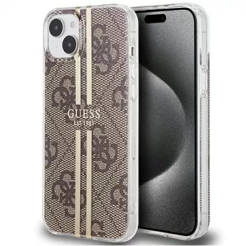 Guess GUHCP15MH4PSEGW iPhone 15 Plus / 14 Plus 6,7 inch merev tok IML 4G Gold Stripe, barna