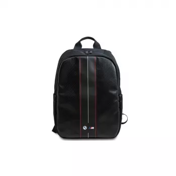 BMW Carbon Red Stripes 16 inch laptop hátizsák fekete/piros