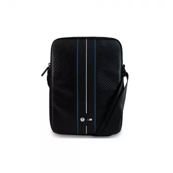 BMW M Motorsport Carbon Blue Stripes Smartphone Shoulder Bag fekete