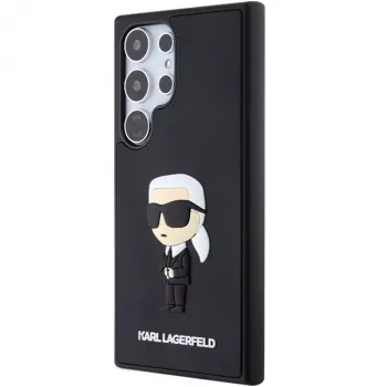 Karl Lagerfeld KLHCS24L3DRKINK keménytok 3D Rubber Ikonik Samsung Galaxy S24 Ultra - fekete
