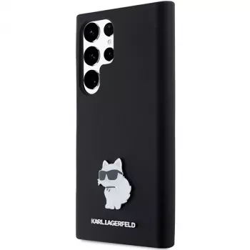 Karl Lagerfeld KLHCS23LSMHCNPK S23 Ultra S918 fekete keménytok szilikon Choupette fémtű