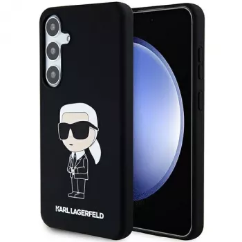 Karl Lagerfeld KLHCS24MSNIKBCK Ikonik szilikon tok Samsung Galaxy S24+ (SM-S926) - fekete