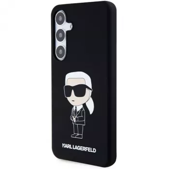 Karl Lagerfeld KLHCS24MSNIKBCK Ikonik szilikon tok Samsung Galaxy S24+ (SM-S926) - fekete
