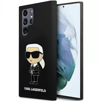 Karl Lagerfeld Ikonik szilikon tok Samsung Galaxy S24 Ultra készülékhez - fekete