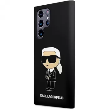 Karl Lagerfeld Ikonik szilikon tok Samsung Galaxy S24 Ultra készülékhez - fekete