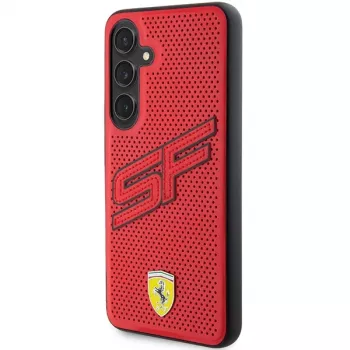Ferrari FEHCS24MPINR S24+ S926 piros merev tok Big SF perforált Samsung Galaxy S24+ készülékhez