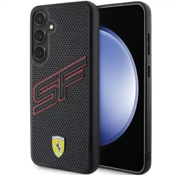 Ferrari FEHCS24MPINK S24+ S926 fekete merev tok Big SF perforált Samsung Galaxy S24+ készülékhez