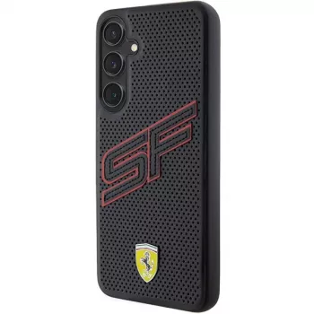 Ferrari FEHCS24MPINK S24+ S926 fekete merev tok Big SF perforált Samsung Galaxy S24+ készülékhez