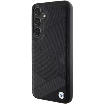 BMW BMHCS24S23RCGPK S24 S921 fekete merev tok Signature bőr keresztezett vonalak mintával