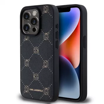 Karl Lagerfeld iPhone 15 Pro Max 6,7 inch fekete MagSafe Karl Head védőtok
