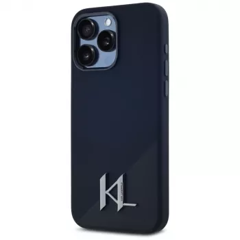 Karl Lagerfeld szilikon ShadowMetal Initial MagSafe tok iPhone 15 Pro Max készülékhez fekete