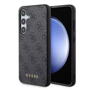 Guess GUOHCSA35G4GFGR kemény tok Samsung Galaxy A35 5G-höz, fekete, 4G Metal Gold Logo
