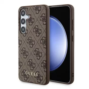 Guess GUOHCSA35G4GFBR A35 kemény tok 4G Metal Gold Logo Samsung Galaxy A35-höz - barna