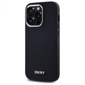 DKNY DKHMP14LPSCMCLK kemény tok Apple iPhone 14 Pro 6,1 inch készülékhez fekete letisztult logó MagSafe