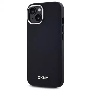 DKNY DKHMP15MPSCMCLK kemény tok Apple iPhone 15 Plus 6,7 inch fekete Plain Logo MagSafe