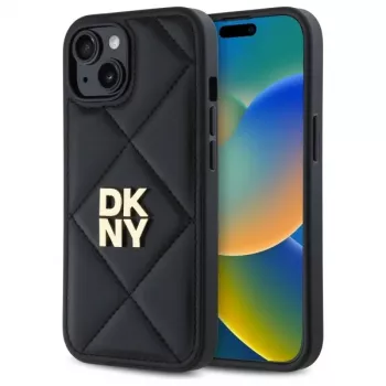 DKNY DKHCP14SPQDSLK Quilted Stack Logo hátlap Apple iPhone 14 6,1 inch fekete