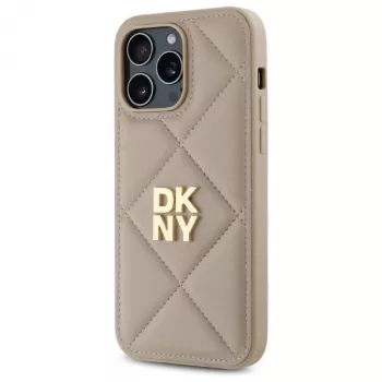 DKNY DKHCP14XPQDSLE Quilted Stack Logo tok iPhone 14 Pro Max 6,7 inch - bézs