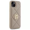 DKNY DKHCP15MPQDSLE Quilted Stack Logo hátlap iPhone 15 Plus - bézs