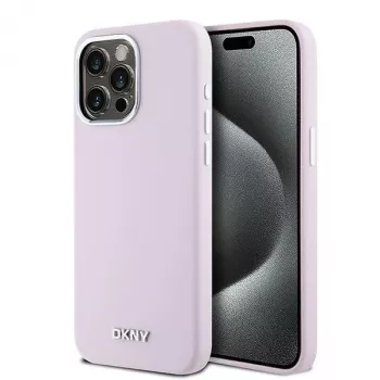 DKNY DKHMP15XSMCHLP Liquid Silicone kemény tok MagSafe iPhone 15 Pro Max 6,7 inch rózsaszín