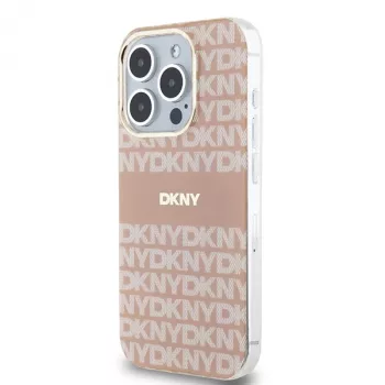 DKNY DKHMP13LHRHSEP keménytok IML Mono & Stripe MagSafe iPhone 13 Pro / 13 - rózsaszín