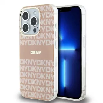 DKNY DKHMP14XHRHSEP keménytok IML Mono & Stripe MagSafe Apple iPhone 14 Pro Max 6,7 inch rózsaszín