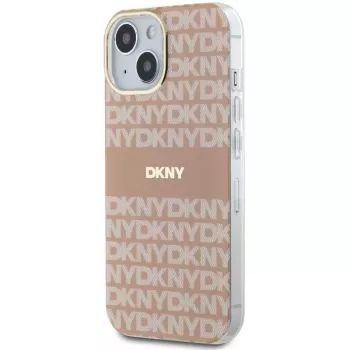 DKNY DKHMP15SHRHSEP keménytok IML Mono & Stripe MagSafe iPhone 15/14/13 6,1 inch rózsaszín