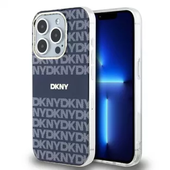 DKNY DKHMP15LHRHSEB iPhone 15 Pro 6,1 kék kemény tok IML Mono & Stripe MagSafe