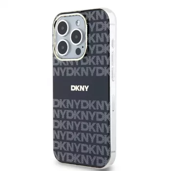 DKNY DKHMP13LHRHSEK kemény tok IML Mono & Stripe MagSafe iPhone 13 Pro / 13 - fekete