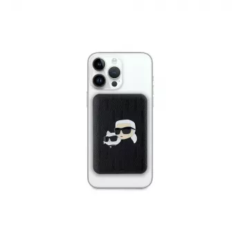 Karl Lagerfeld Power Bank Wireless 5000mAh 15W MagSafe fekete Karl & Choupette Head Pin KF002166