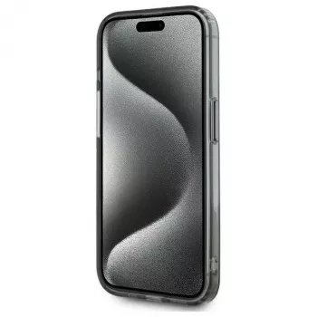 Karl Lagerfeld KLHMP15LHLSKIK kemény tok Apple iPhone 15 Pro 6,1 inch fekete IML Metal Karl Head MagSafe