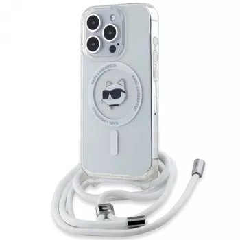 Karl Lagerfeld KF002085 iPhone 14 Pro 6,1 inch kemény tok átlátszó IML Choupette Head & Cord Magsafe