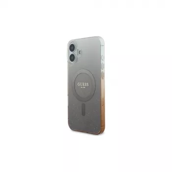 Guess IML Glitter Gradient MagSafe tok iPhone 16 Plus-hoz (barna)