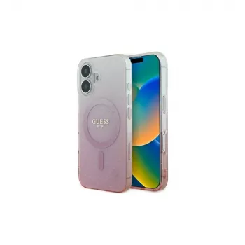 Guess IML Glitter Gradient MagSafe tok iPhone 16-hoz (rózsaszín)