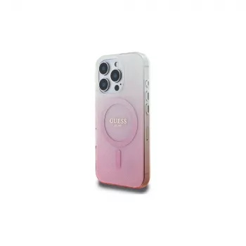Guess IML Glitter Gradient MagSafe tok iPhone 16 Pro-hoz (rózsaszín)