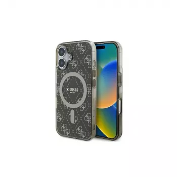 Guess GUHMP16SH4DTEW iPhone 16 6,1 kemény tok IML 4G Background MagSafe barna