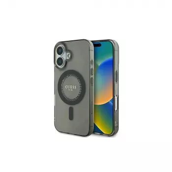 Guess IML Rhinestones MagSafe tok iPhone 16-hoz (fekete)