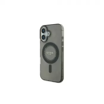 Guess IML Rhinestones MagSafe tok iPhone 16 Plus-hoz (fekete)