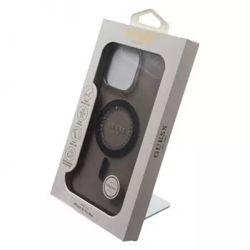 Guess IML Rhinestones MagSafe tok iPhone 16 Pro Max-hoz (fekete)