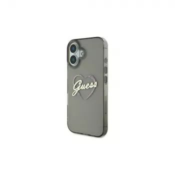 Guess GUHCP16SHCHGSPK kemény tok iPhone 16 6,1 hüvelykhez, IML Heart fekete
