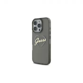 Guess GUHCP16XHCHGSPK iPhone 16 Pro Max 6,9 kemény tok IML Heart fekete