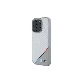 BMW M Carbon Tricolor Line merev tok iPhone 16 Pro 6,3 inch szürke MagSafe