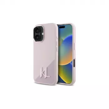 Karl Lagerfeld Shadow Metal Initial MagSafe merev tok Apple iPhone 16 6,1 inch – rózsaszín