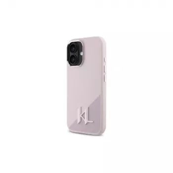 Karl Lagerfeld Shadow Metal Initial MagSafe merev tok Apple iPhone 16 6,1 inch – rózsaszín