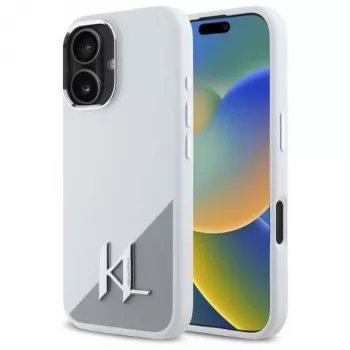 Karl Lagerfeld KLHMP16SSCMKMPCH merev szilikon tok Apple iPhone 16 6,1 inch, fehér, MagSafe