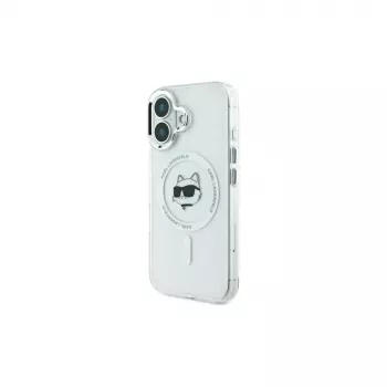 Karl Lagerfeld KLHMP16MHLSCHH merev tok IML Metal Choupette Head MagSafe iPhone 16 Plus 6.7 fehér